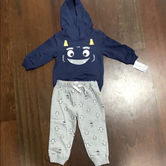 Carter's Other - Toddler boys monster sweatshirt and sweatpants